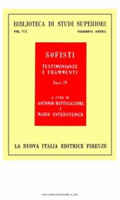 book Sofisti. Testimonianze e frammenti