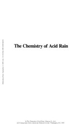 book The Chemistry of Acid Rain. Sources and Atmospheric Processes