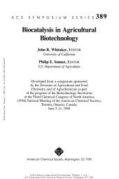 book Biocatalysis in Agricultural Biotechnology