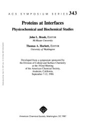 book Proteins at Interfaces. Physicochemical and Biochemical Studies