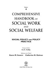 book Comprehensive handbook of social work and social welfare. / Volume 4, Social policy and policy practice