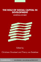 book The role of social capital in development : an empirical assessment