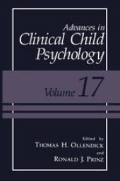 book Advances in Clinical Child Psychology