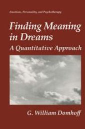 book Finding Meaning in Dreams: A Quantitative Approach