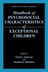 book Handbook of Psychosocial Characteristics of Exceptional Children