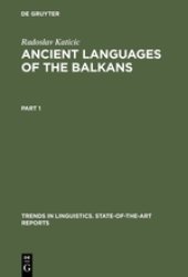 book Ancient Languages of the Balkans: Pt. 1