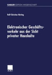 book Elektronischer Geschäftsverkehr aus der Sicht privater Haushalte