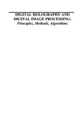 book Digital Holography and Digital Image Processing: Principles, Methods, Algorithms