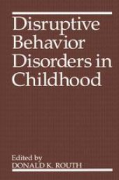 book Disruptive Behavior Disorders in Childhood