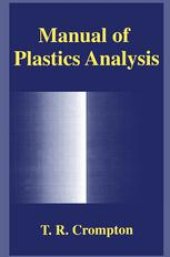 book Manual of Plastics Analysis