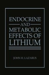 book Endocrine and Metabolic Effects of Lithium