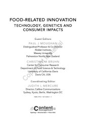 book Food-Related Innovation : Technology, Genetics and Consumer Impacts