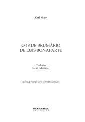 book O 18 Brumário de Luís Bonaparte