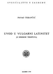 book Uvod u vulgarni latinitet (s izborom tekstova)