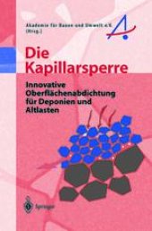 book Die Kapillarsperre: Innovative Oberflächenabdichtung für Deponien und Altlasten