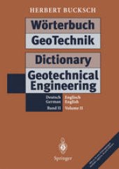 book Wörterbuch GeoTechnik Dictionary Geotechnical Engineering: Band II / Volume II