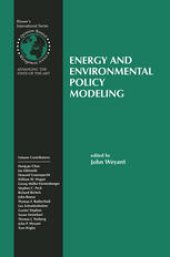 book Energy and Environmental Policy Modeling