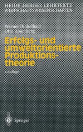 book Erfolgs- und umweltorientierte Produktionstheorie