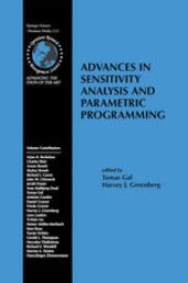 book Advances in Sensitivity Analysis and Parametic Programming