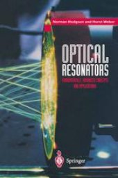 book Optical Resonators: Fundamentals, Advanced Concepts and Applications