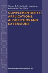 book Complementarity: Applications, Algorithms and Extensions