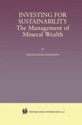 book Investing for Sustainability: The Management of Mineral Wealth