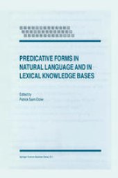 book Predicative Forms in Natural Language and in Lexical Knowledge Bases