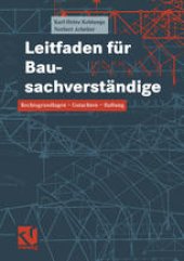 book Leitfaden für Bausachverständige: Rechtsgrundlagen — Gutachten — Haftung