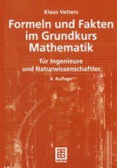 book Formeln und Fakten im Grundkurs Mathematik: für Ingenieure und Naturwissenschaftler