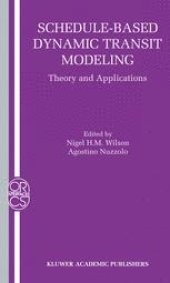 book Schedule-Based Dynamic Transit Modeling: theory and applications