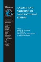 book Analysis and Modeling of Manufacturing Systems