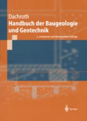 book Handbuch der Baugeologie und Geotechnik