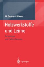 book Holzwerkstoffe und Leime: Technologie und Einflussfaktoren