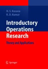 book Introductory Operations Research: Theory and Applications