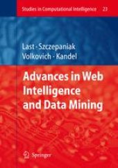 book Advances in Web Intelligence and Data Mining