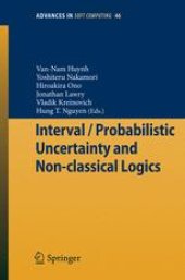 book Interval / Probabilistic Uncertainty and Non-Classical Logics