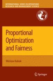 book Proportional Optimization and Fairness