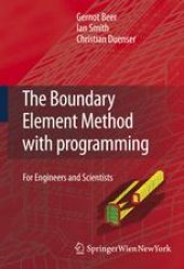 book The Boundary Element Method with Programming: For engineers and scientists