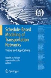 book Schedule-Based Modeling of Transportation Networks: Theory and applications