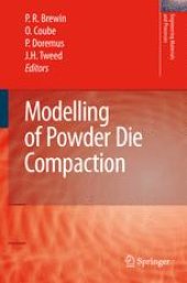 book Modelling of Powder Die Compaction