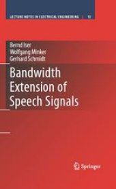 book Bandwidth Extension of Speech Signals