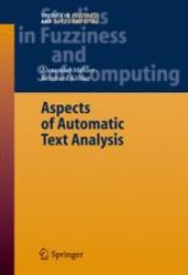 book Aspects of Automatic Text Analysis