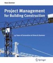 book Project Management for Building Construction: 35 Years of Innovation at Drees & Sommer