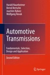 book Automotive Transmissions: Fundamentals, Selection, Design and Application