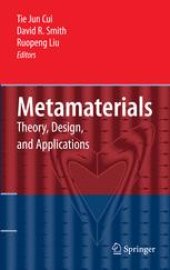 book Metamaterials: Theory, Design, and Applications