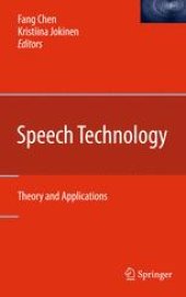 book Speech Technology: Theory and Applications