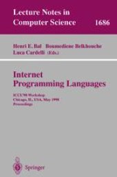 book Internet Programming Languages: ICCL’98 Workshop Chicago, IL, USA, May 13, 1998 Proceedings