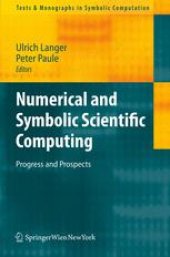 book Numerical and Symbolic Scientific Computing: Progress and Prospects