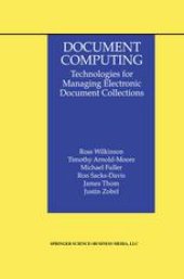 book Document Computing: Technologies for Managing Electronic Document Collections