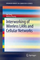 book Interworking of Wireless LANs and Cellular Networks